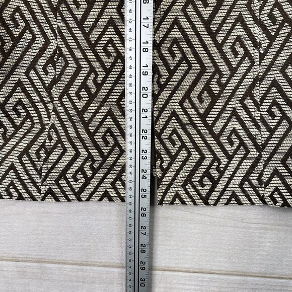 Chico's Jacket Sz 2 Womens L Brown Geometric Print Textured Lined Career Blazer - Picture 5 of 11